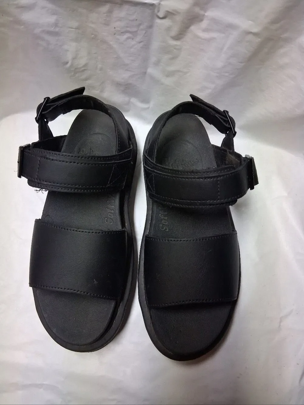 Dr. Martens Voss Women's Black Platform Strap Sandals Size 7 Preowned